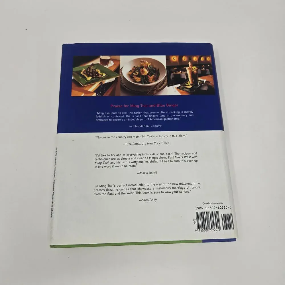 Blue Ginger East Meets West Cooking with Ming Tsai cookbook hardcover